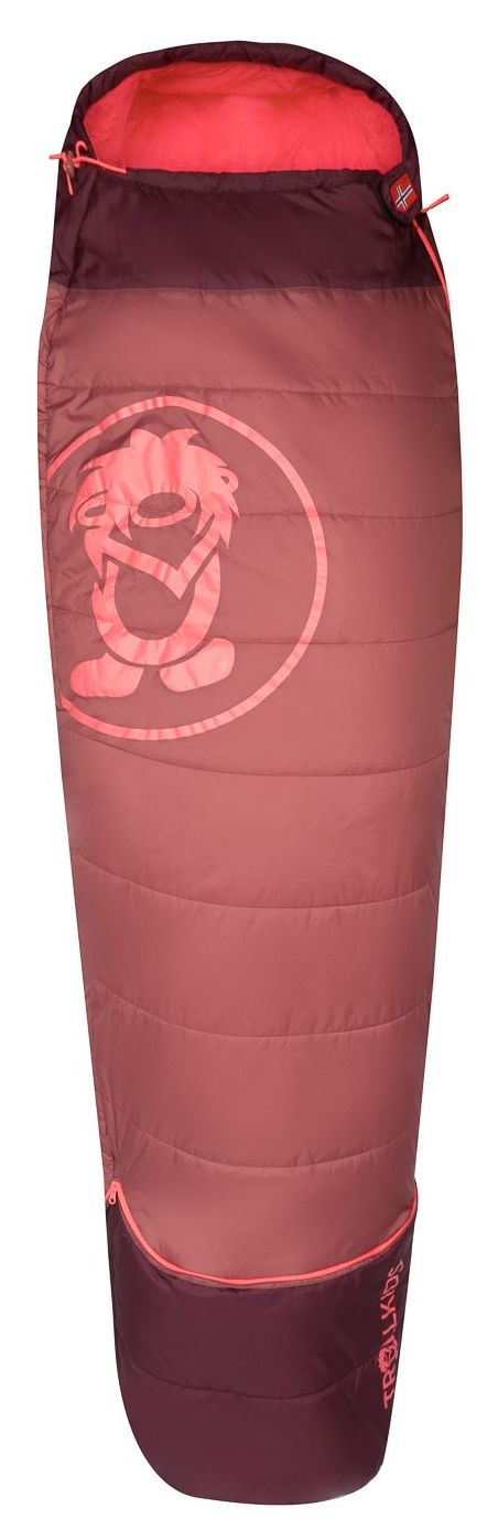 Trollkids Fjell Dreamer, extendable Schlafsack Frozen Berry/Deep Ruby 160-190 x 68 x 45 cm, User height: 130-170 cm
