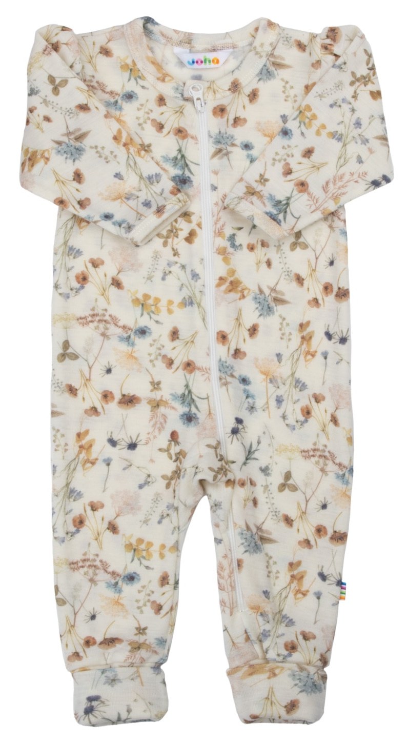 Joha Bodysuit langarm Merino Flowers beige