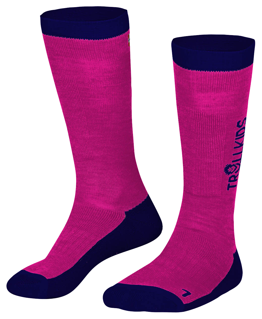 Trollkids Ski Socks pink/navy