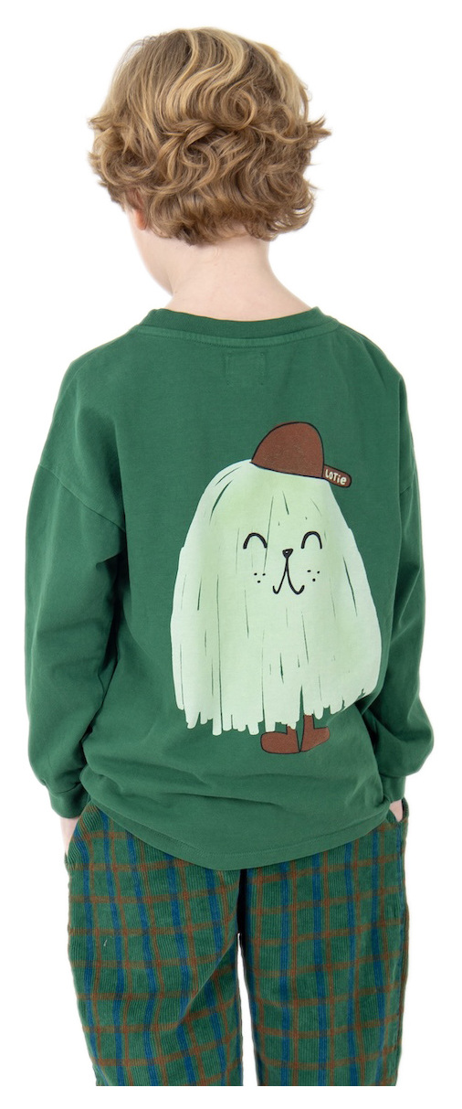 Lötiekids Langarmshirt Good Monster back green