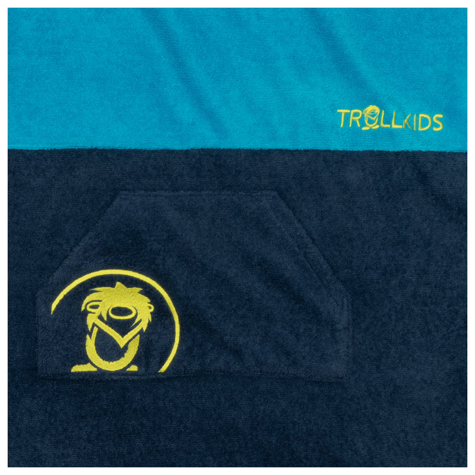 Trollkids Kvalvika Surf Poncho Vivid Blue/Mystic Blue