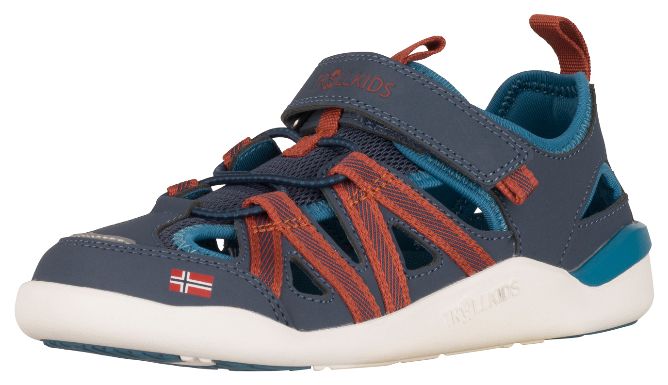 Trollkids Saltfjord Barefoot Sandalen mystic blue/red clay