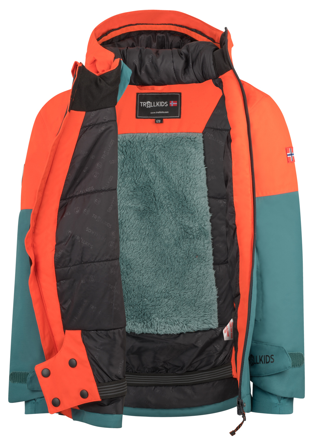 Trollkids Eikedalen Winterjacke Stormy Blue/Flame Orange
