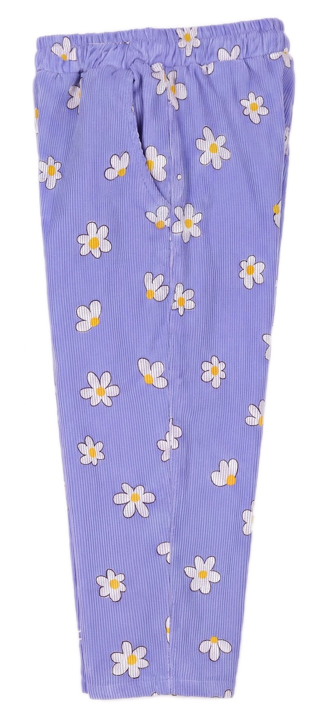 Lötiekids Cordhose Wide Daisies AOP lavender