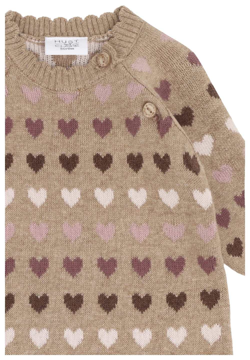 Hust & Claire Baby Jumpsuit Hearts Biscuit