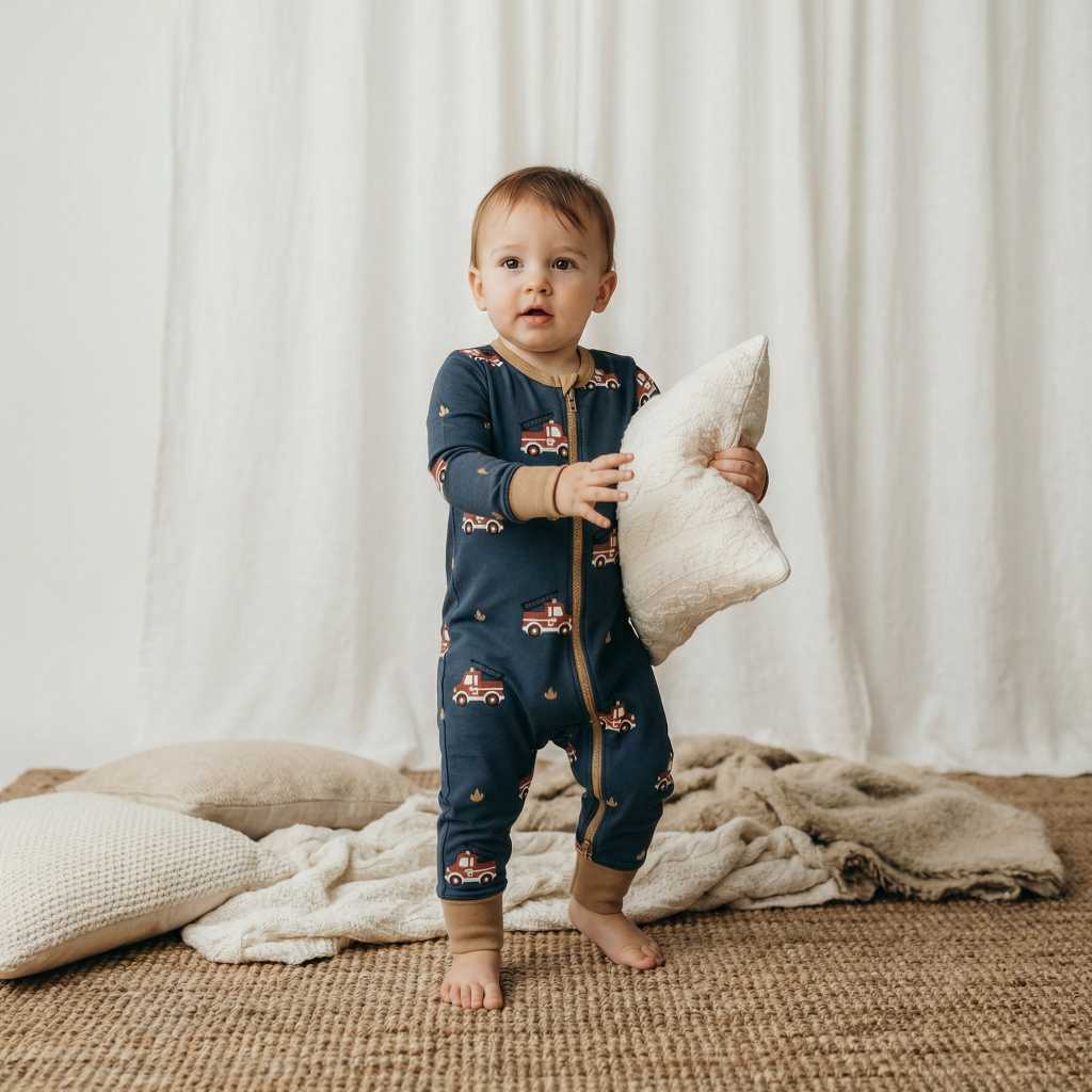 Maxomorra Bodysuit lange FIRE TRUCK
