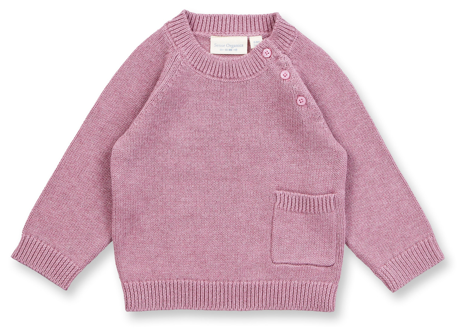Sense Organic Baby Knitted Sweater Mauve Eule