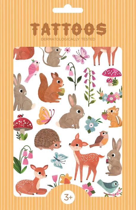 Petit Monkey Tattoos Woodland Friends