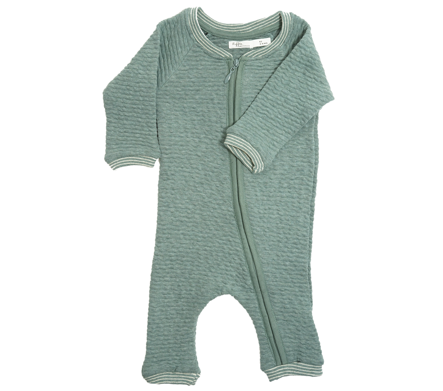 Riffle Baby  Overall Suit Sari Jaquard Green
