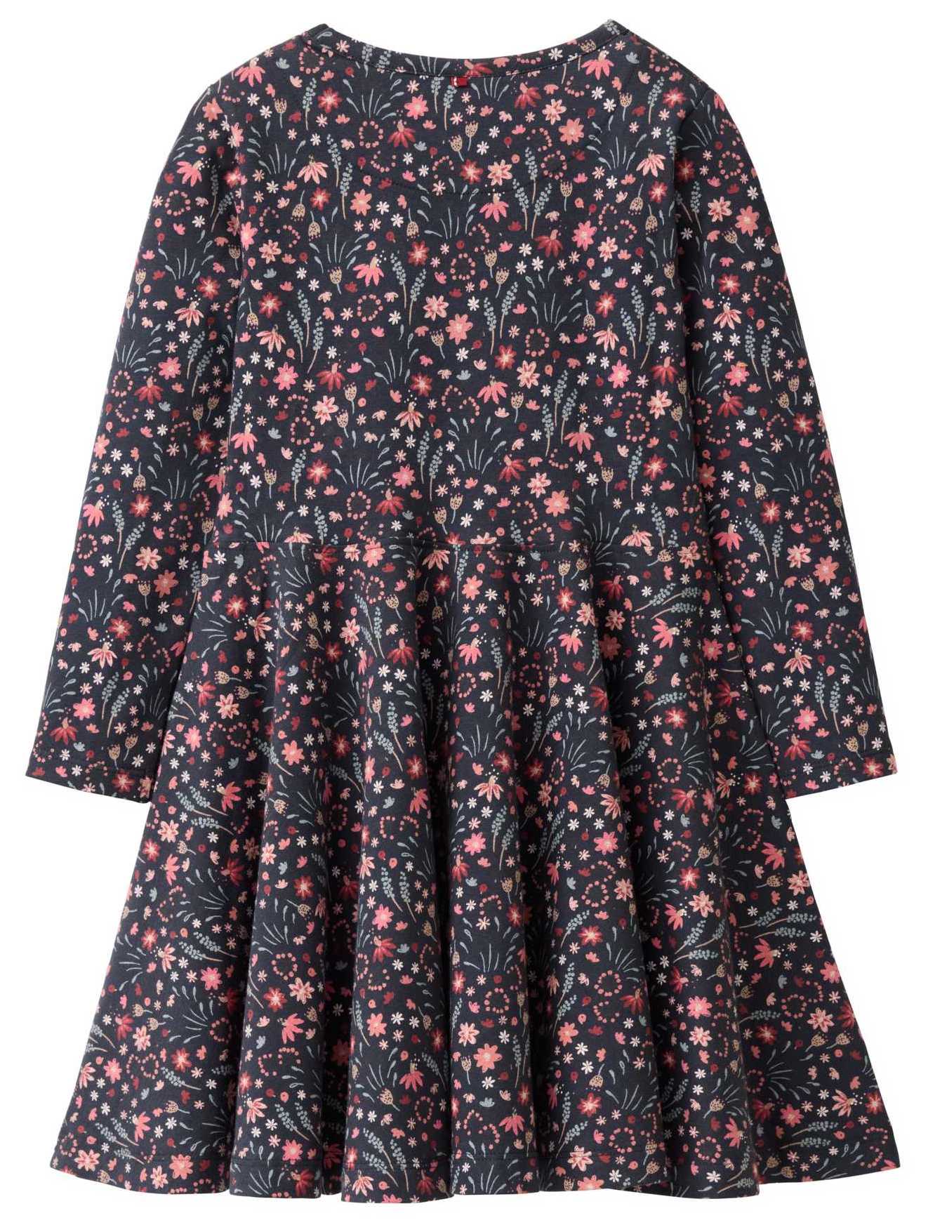 PWO Kleid langarm Flower dark navy