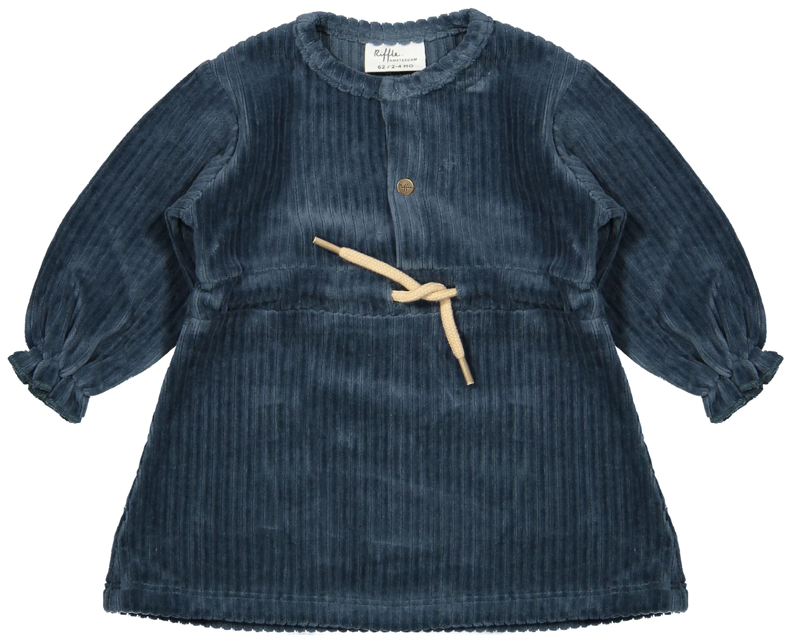 Riffle Kleid Cord Rip Blue