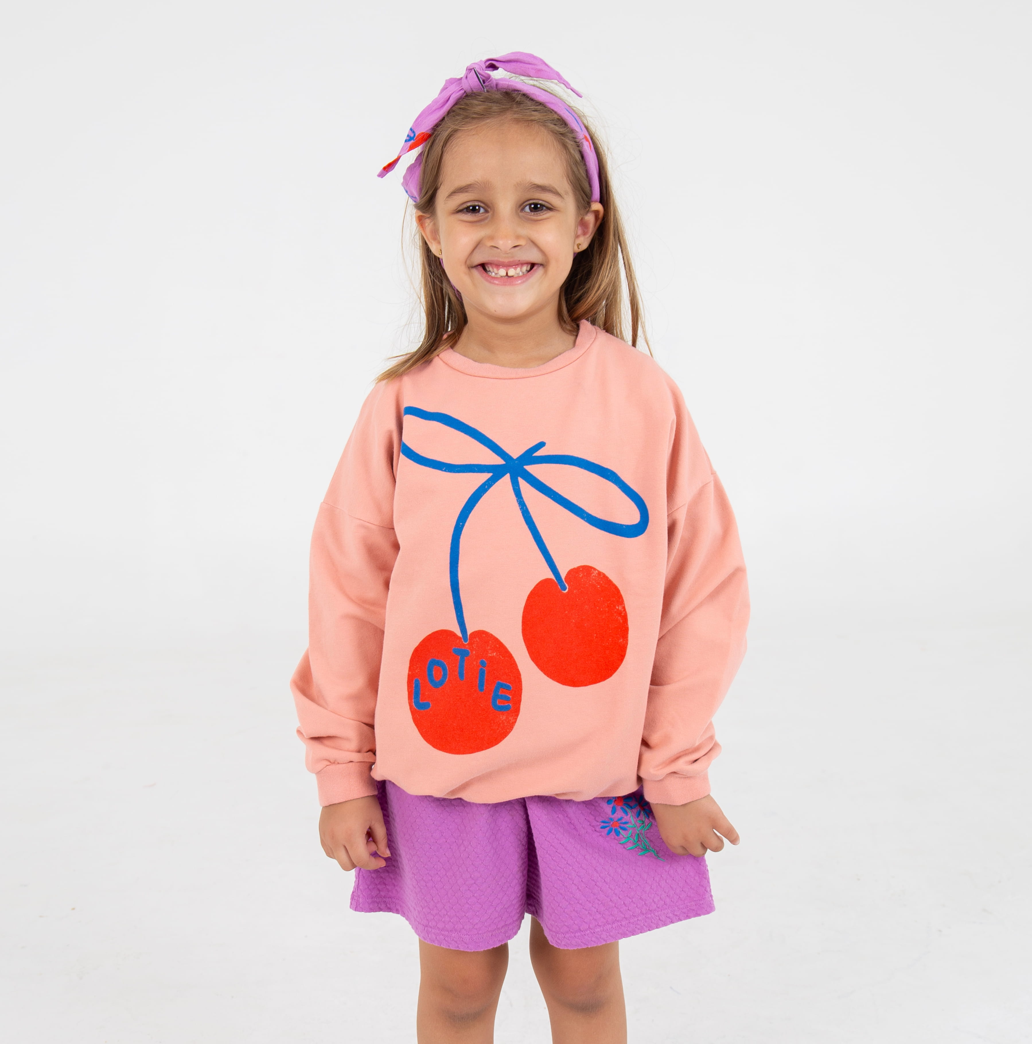 Lötiekids Sweatshirt Cherries Clay Pink