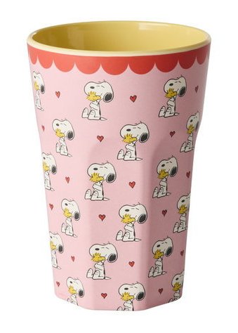 Rice Becher groß Snoopy Print pink