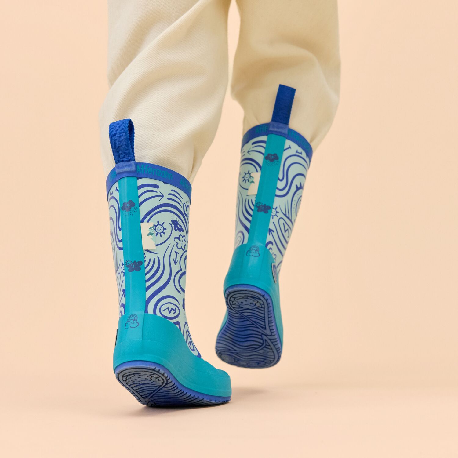 Affenzahn Gummistiefel Vegan Plashy Hai blau