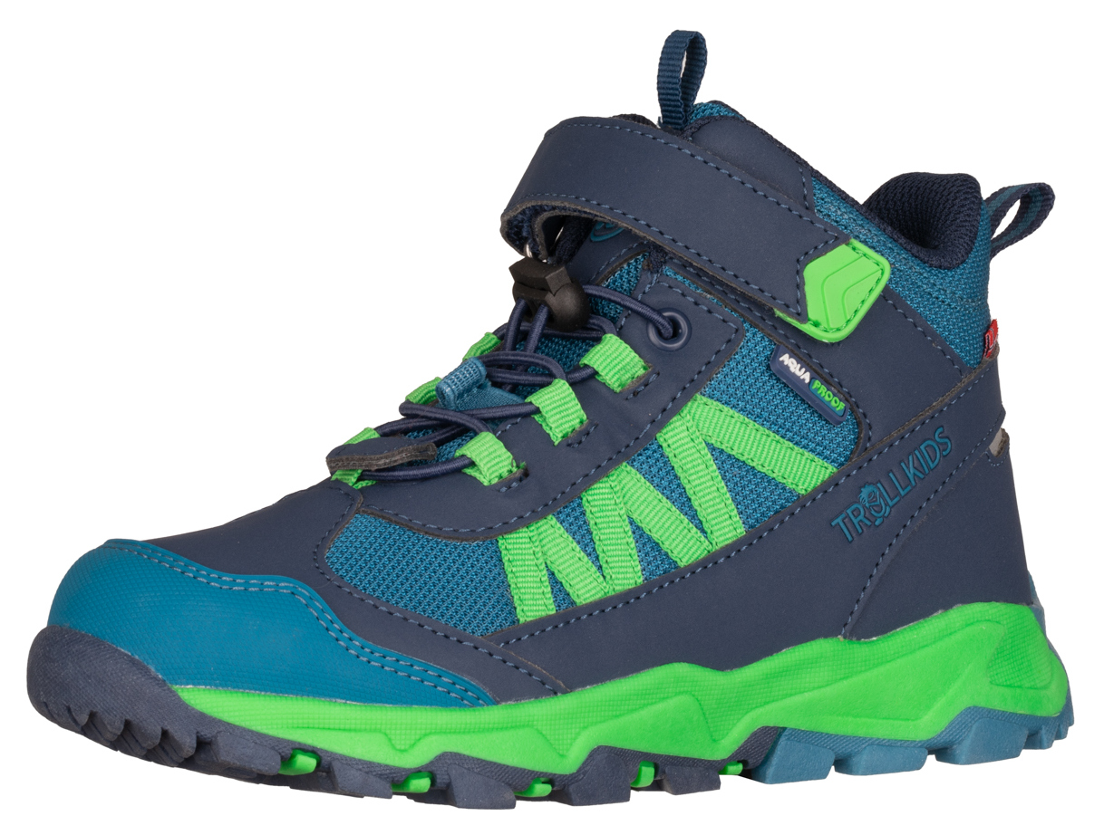 Trollkids Tronfjell Hiker Mid Mystic Blue/Fresh Green