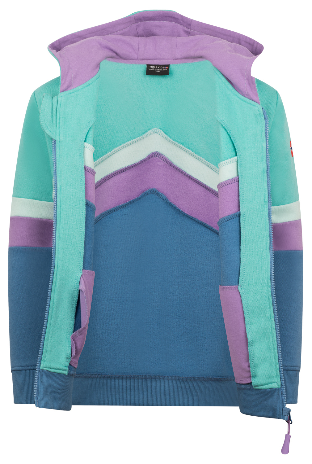 Trollkids Girls Flekkefjord Jacke aquamarine/violet sorbet