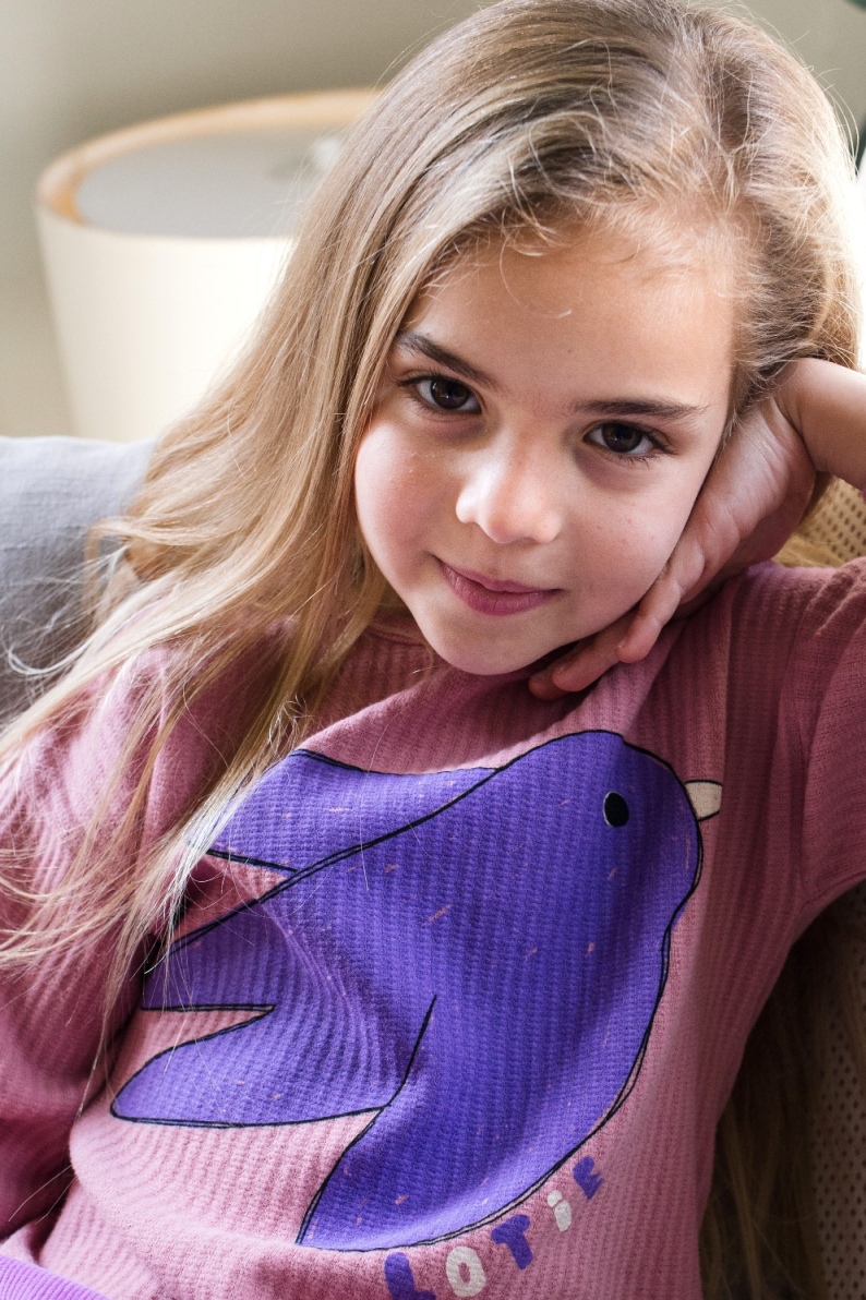 Lötiekids Langarmshirt FLOWING BIRD rose