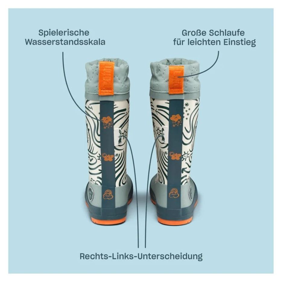Affenzahn Gummistiefel Gefüttert Vegan Puddly Butterfly