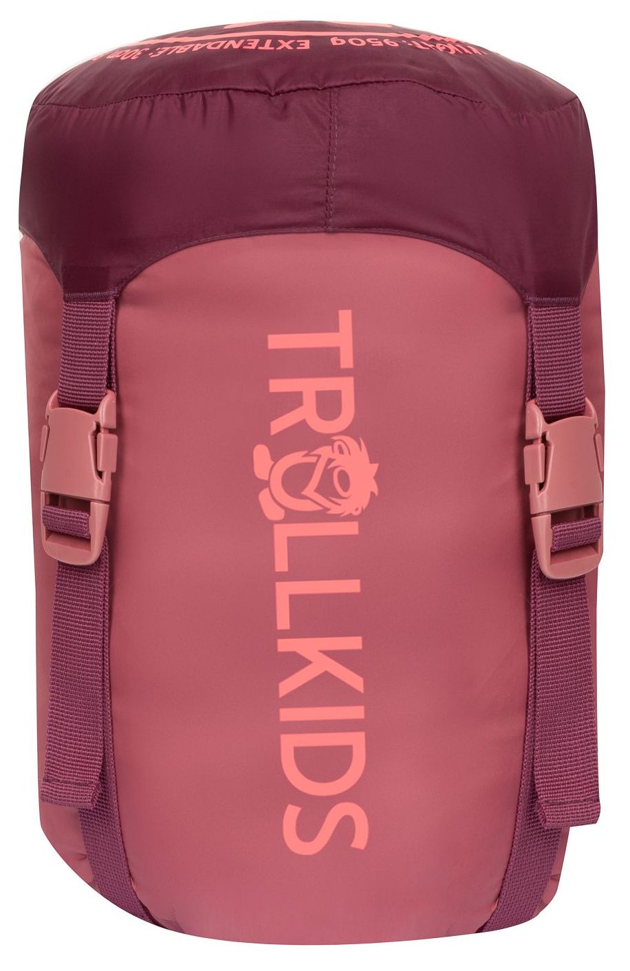 Trollkids Fjell Dreamer, extendable Schlafsack Frozen Berry/Deep Ruby 160-190 x 68 x 45 cm, User height: 130-170 cm