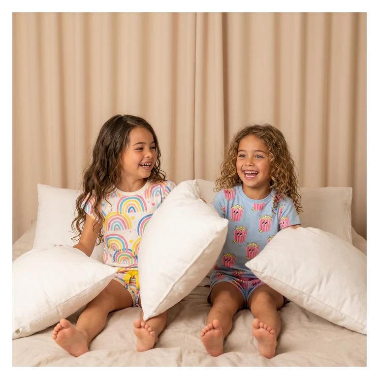 Someone Girl Pyjama kurz Rainbow ecru