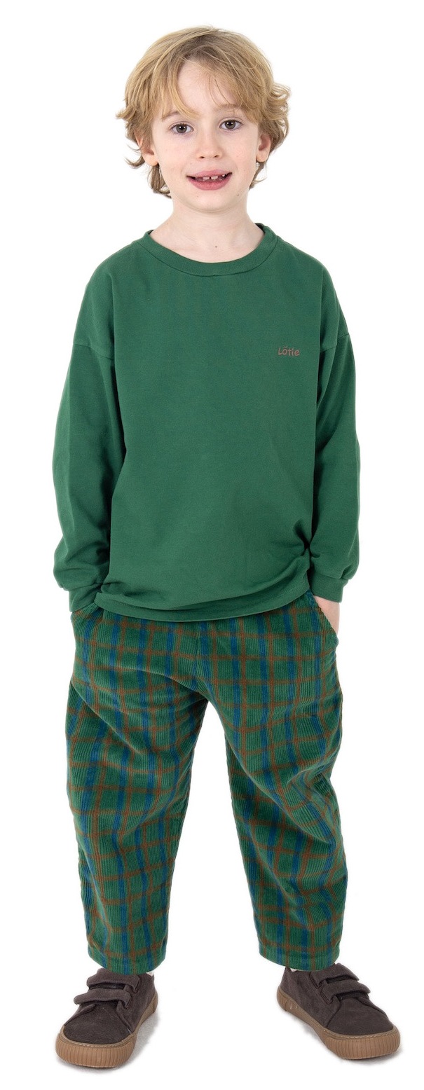 Lötiekids Cordhose Wide Plaid green