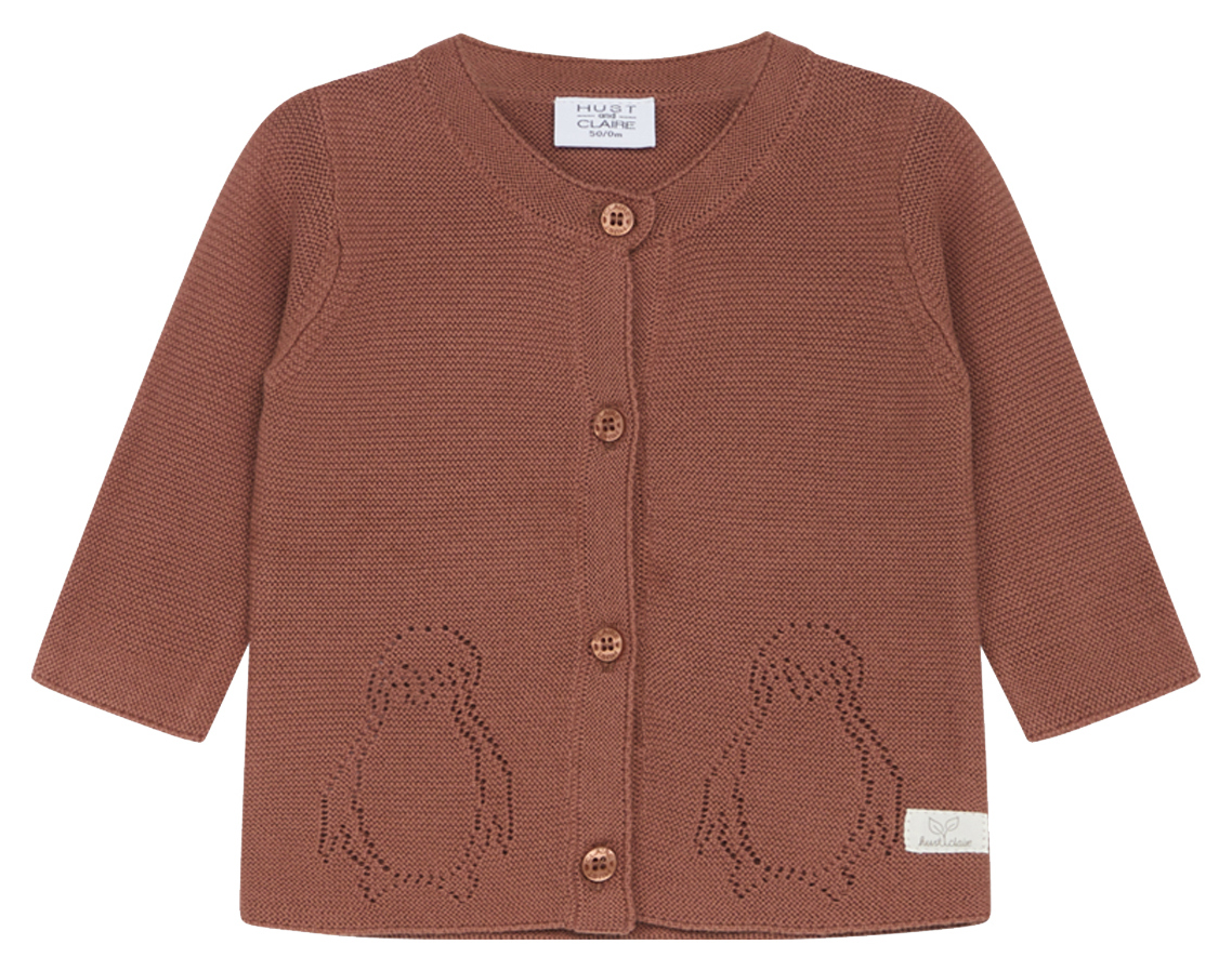 Hust & Claire Baby Cardigan red clay