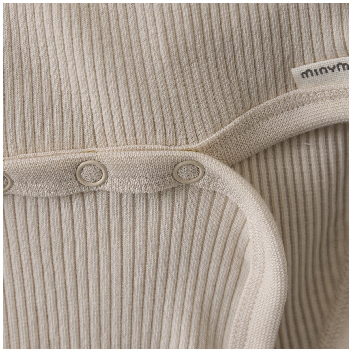 Minymo Baby Body langarm Uni sandshell