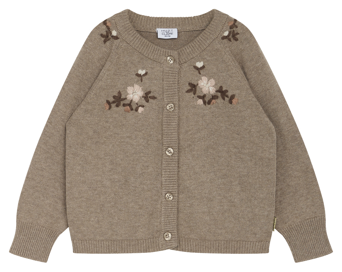 Hust & Claire Girl Cardigan Flower sand