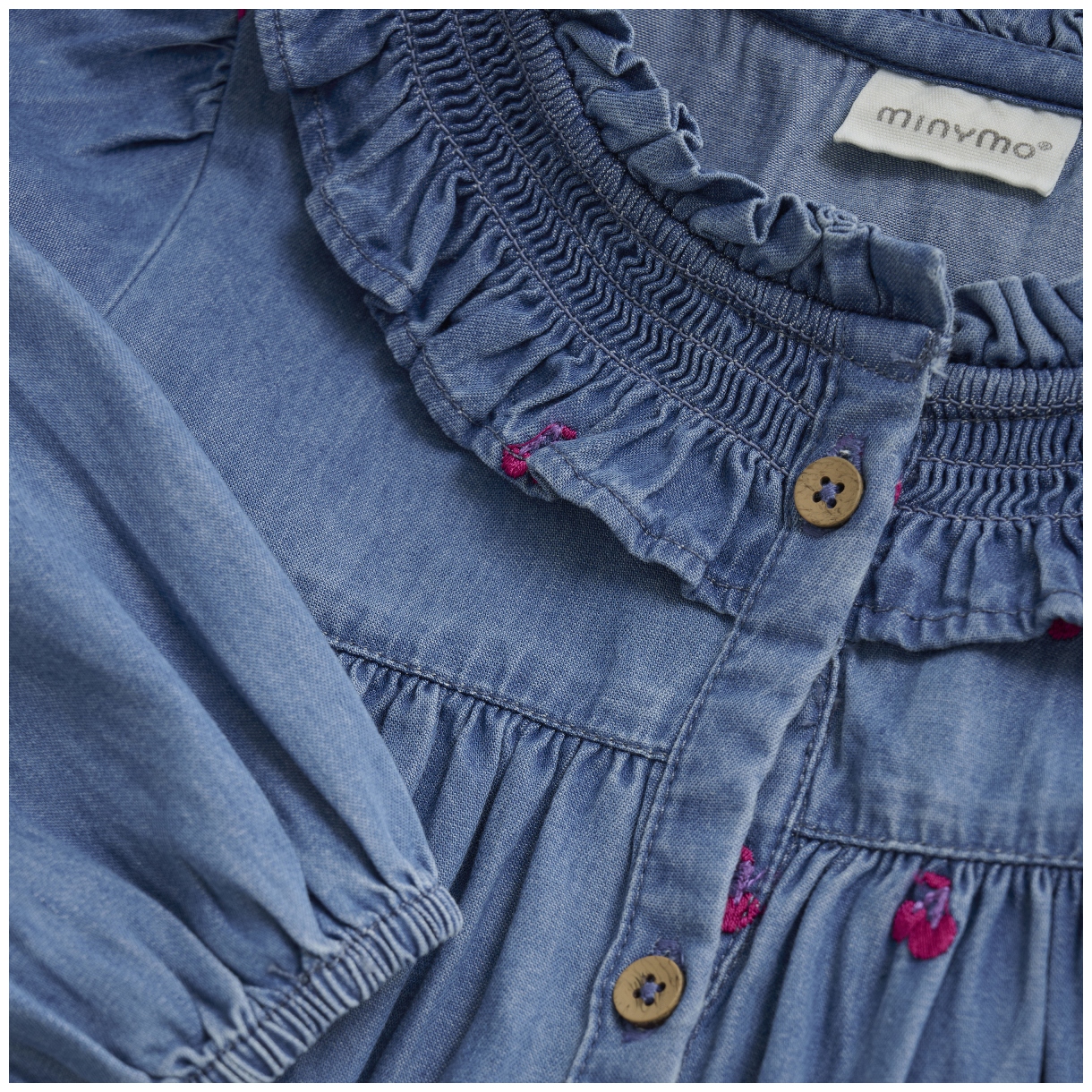 Minymo Kleid langarm blue