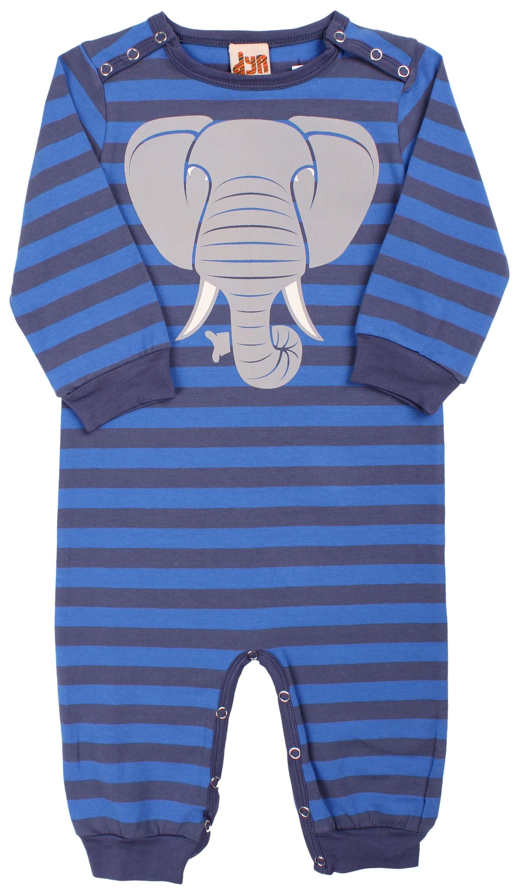 DYR Bodysuit Dyrtweet AOP/Strib blue elefant