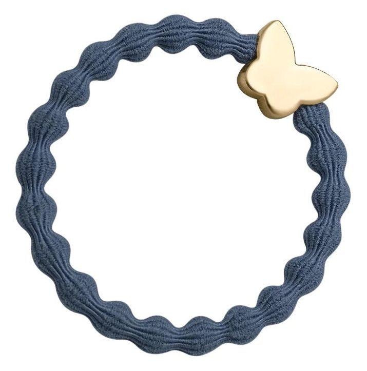byEloise Haargummi Gold Butterfly dove blue