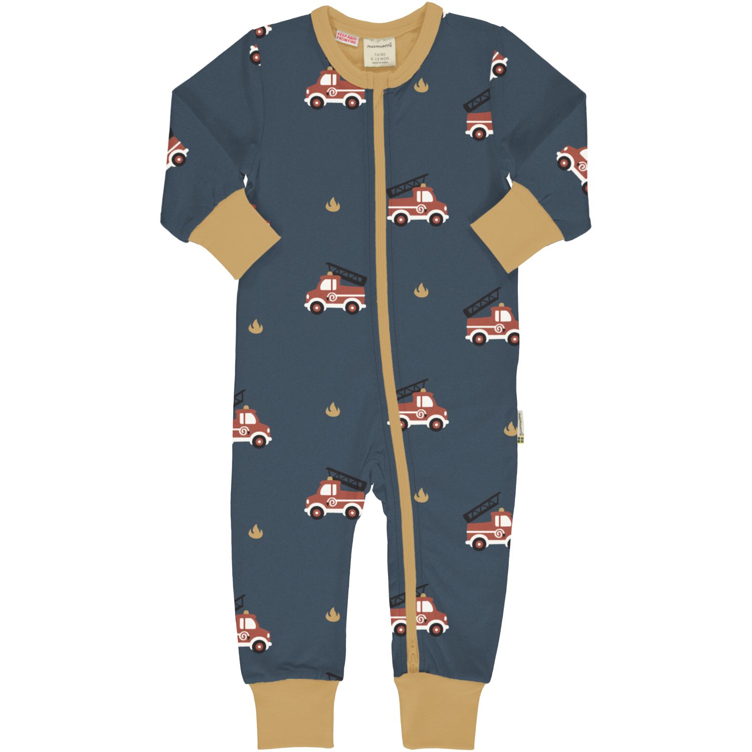Maxomorra Bodysuit lange FIRE TRUCK