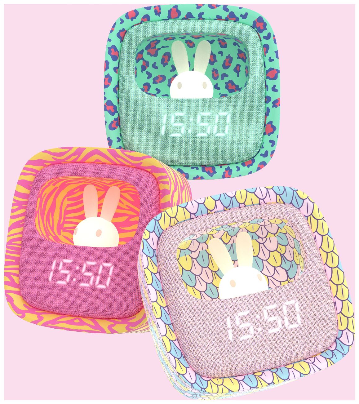 MOB Wecker Billy mit Nachtlicht Mermaid Rainbow