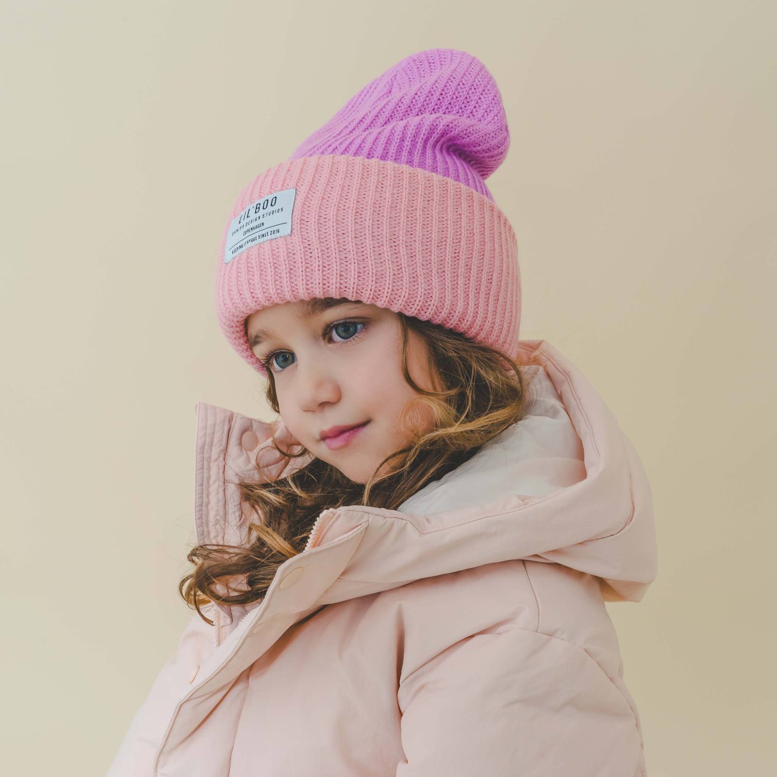 Lil`Boo Block Hygge Beanie - Pink/Purple