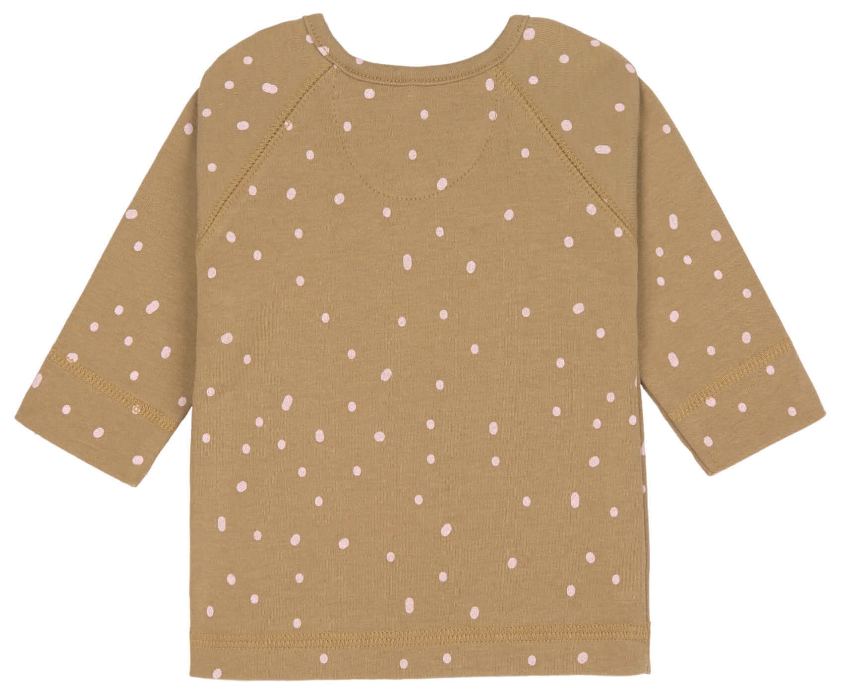 Lässig Wickelshirt langarm Punkte gelb