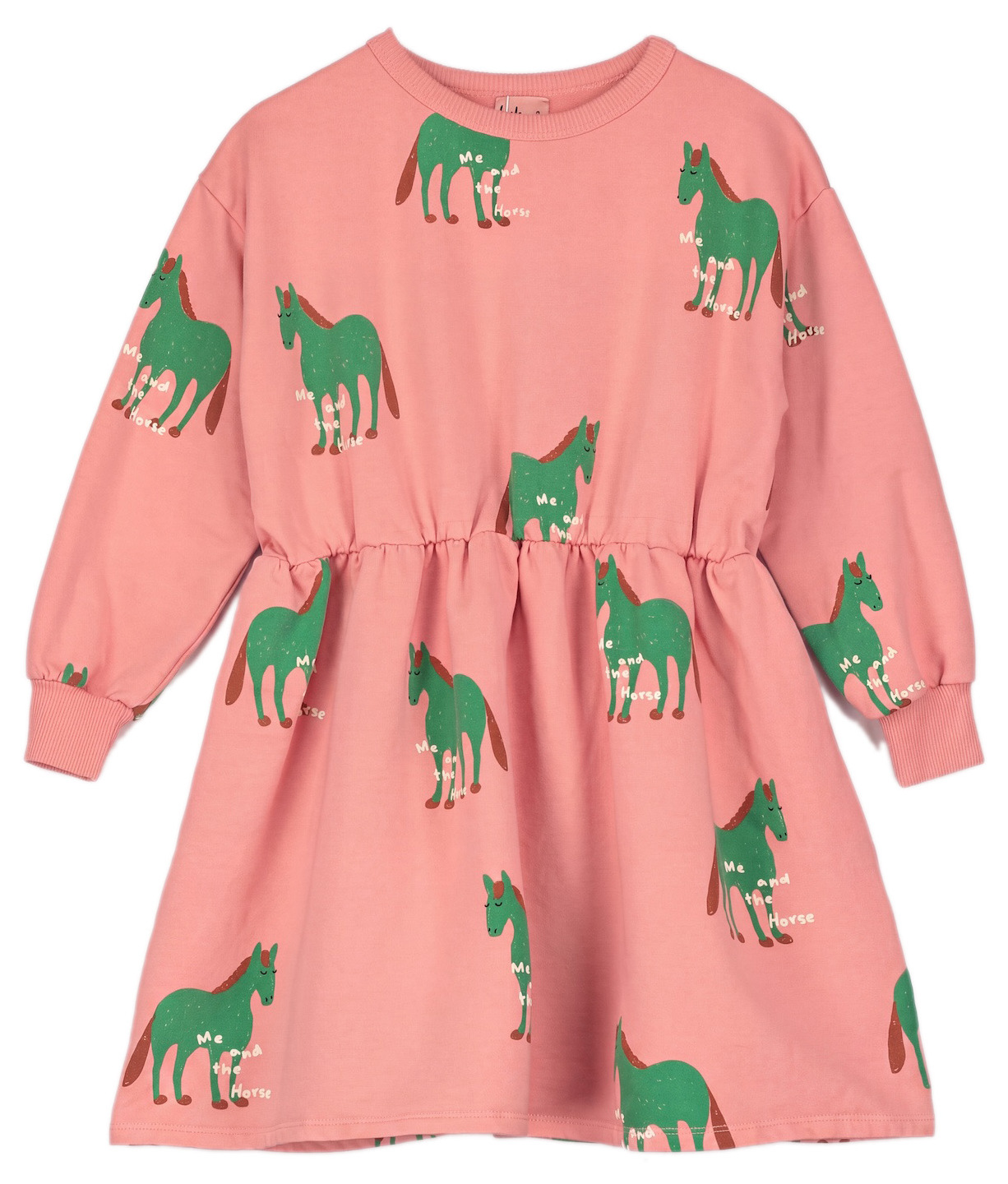 Lötiekids Kleid Relaxed Fit Horses AOP peach
