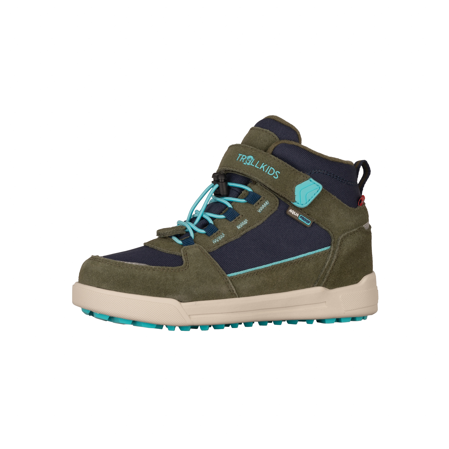 Trollkids Gryllefjord Mid Cut Boots Mystic Blue/Pine Green