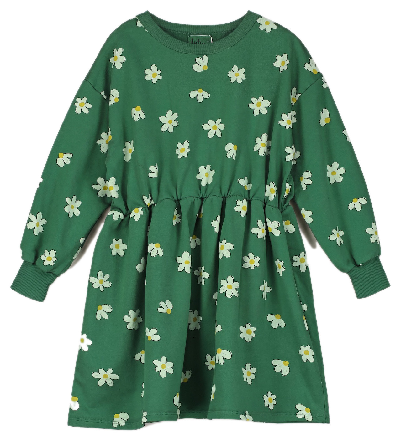 Lötiekids Kleid Relaxed Fit Daisies AOP green