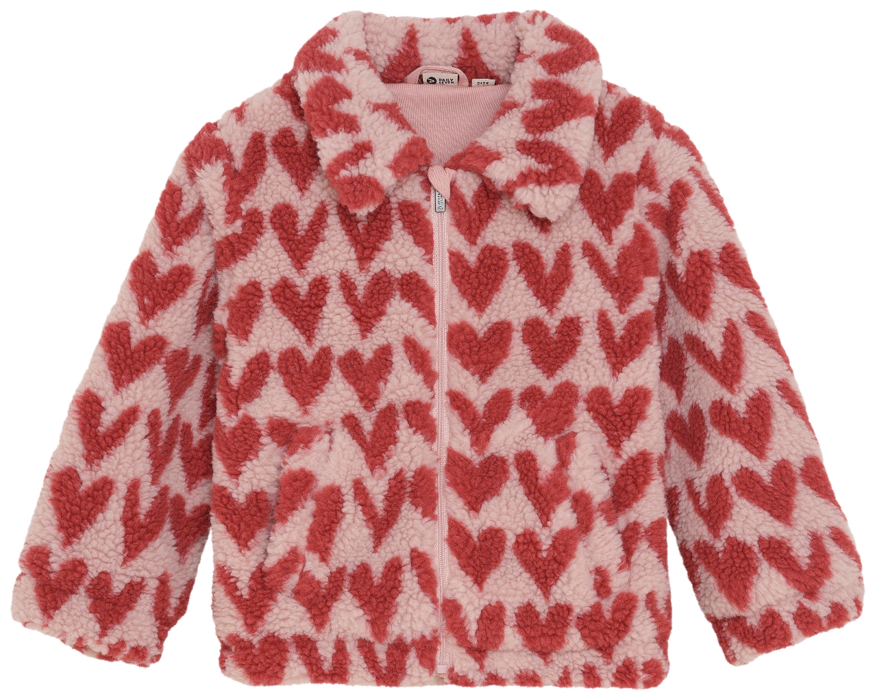 Daily Seven Girl Teddy Jacke Heart mauve