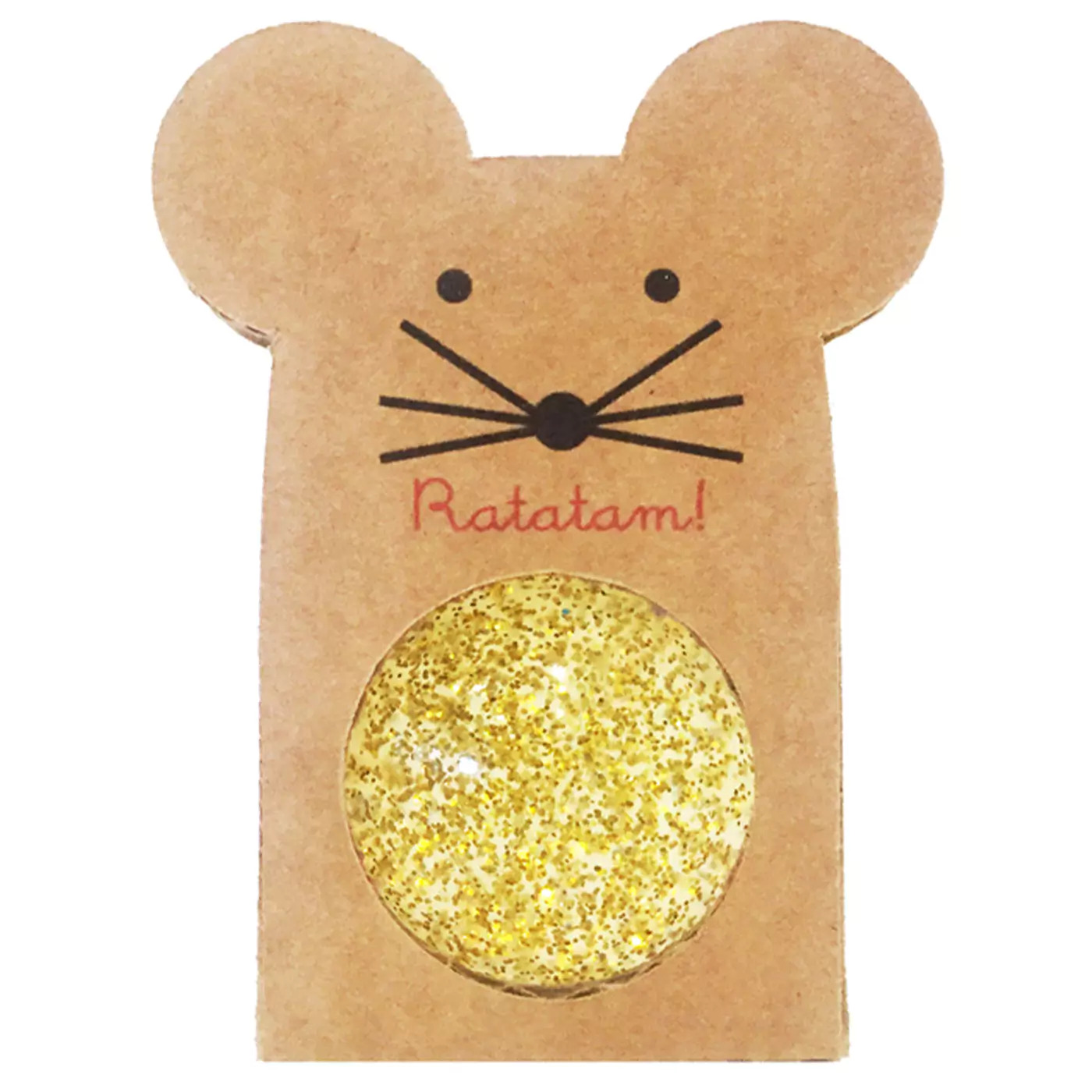 Ratatam Mouse Bouncy Ball gold 4,3cm