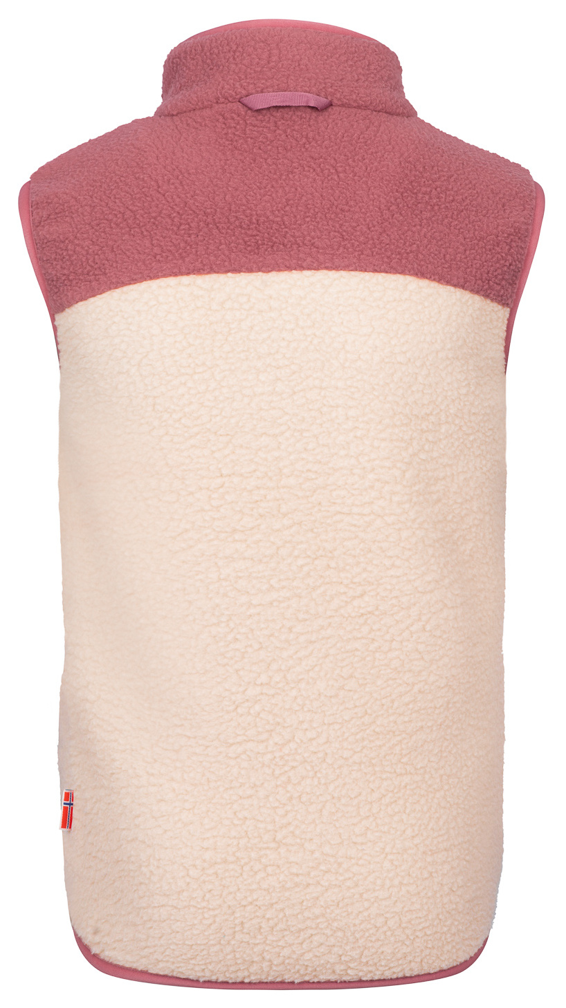 Trollkids Hemsedal Fleece Weste Frozen Berry/Sandstone