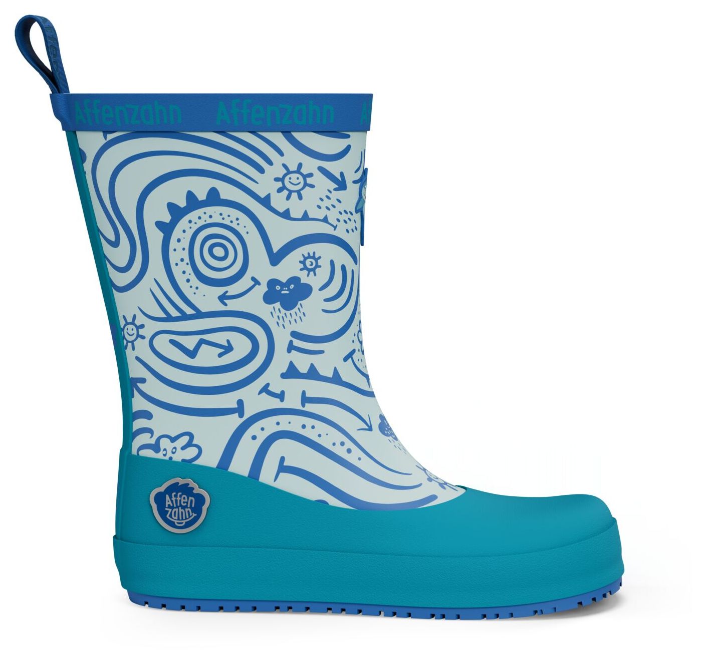 Affenzahn Gummistiefel Vegan Plashy Hai blau