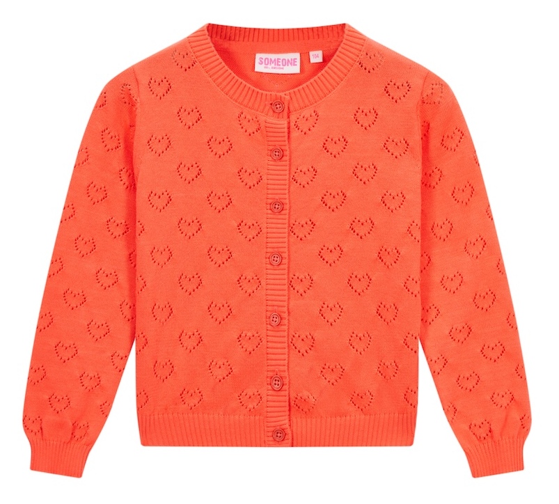 Someone Girl Strickjacke Heart coral