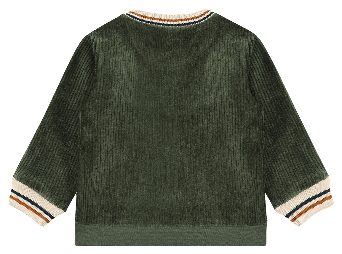 Hust & Claire Baby Sweatshirt Ribbed Velour Deep Ivy