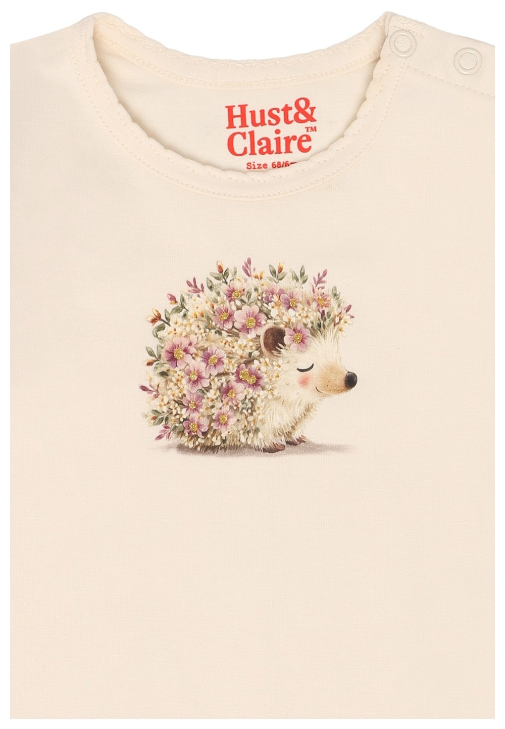 Hust & Claire Baby Langarmshirt Mouse Off White