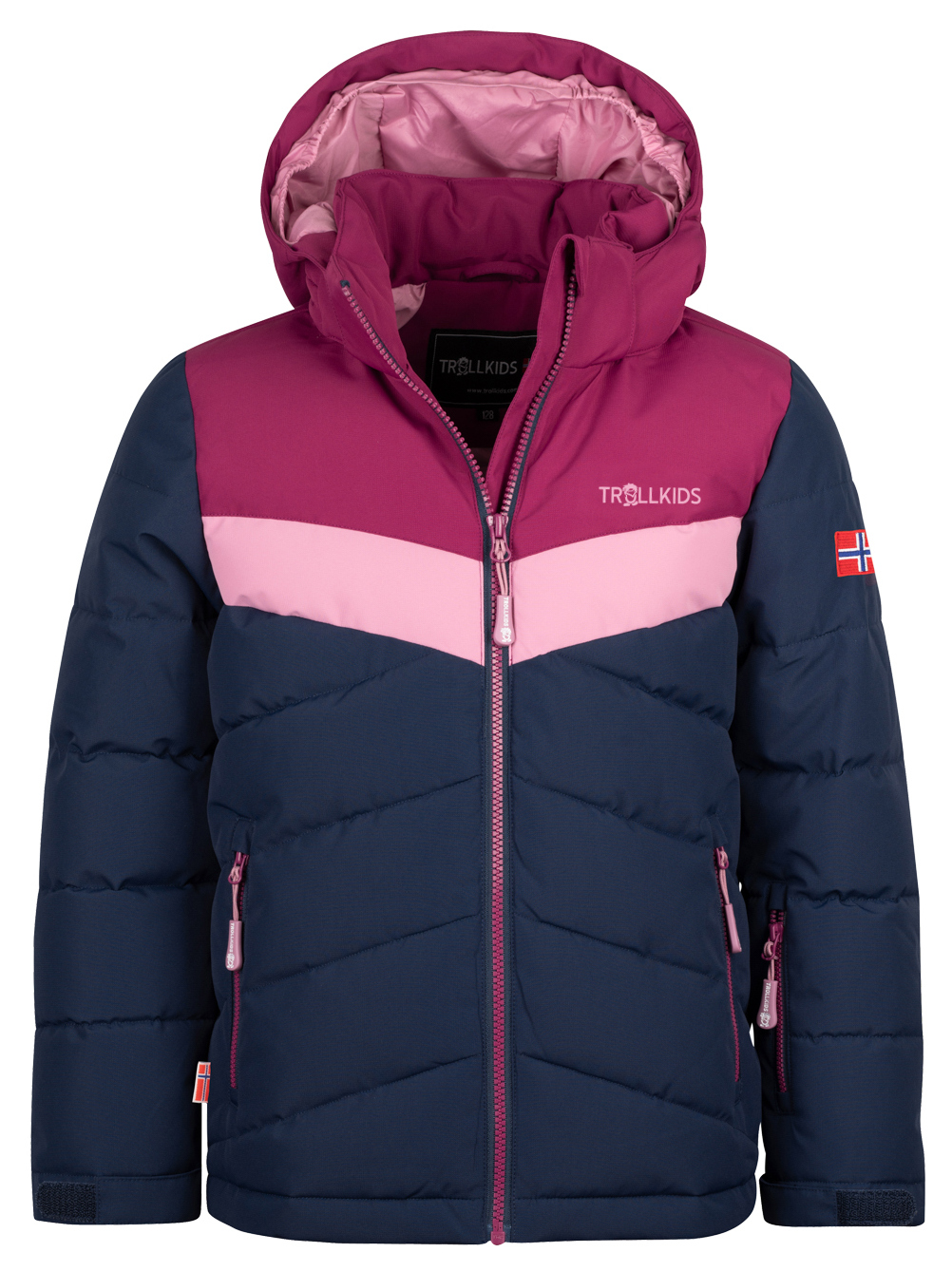 Trollkids Girls Gryllefjord Winter Jacke Navy/Plum