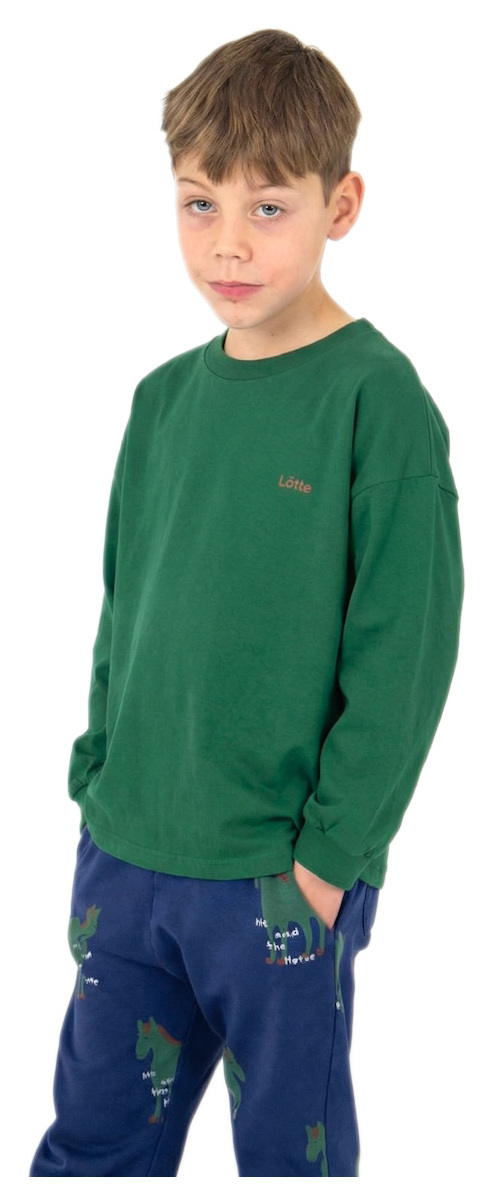 Lötiekids Langarmshirt Good Monster back green