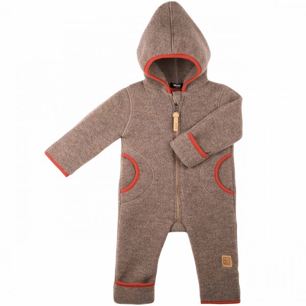 Pure Pure Baby Overall Fleece walnus