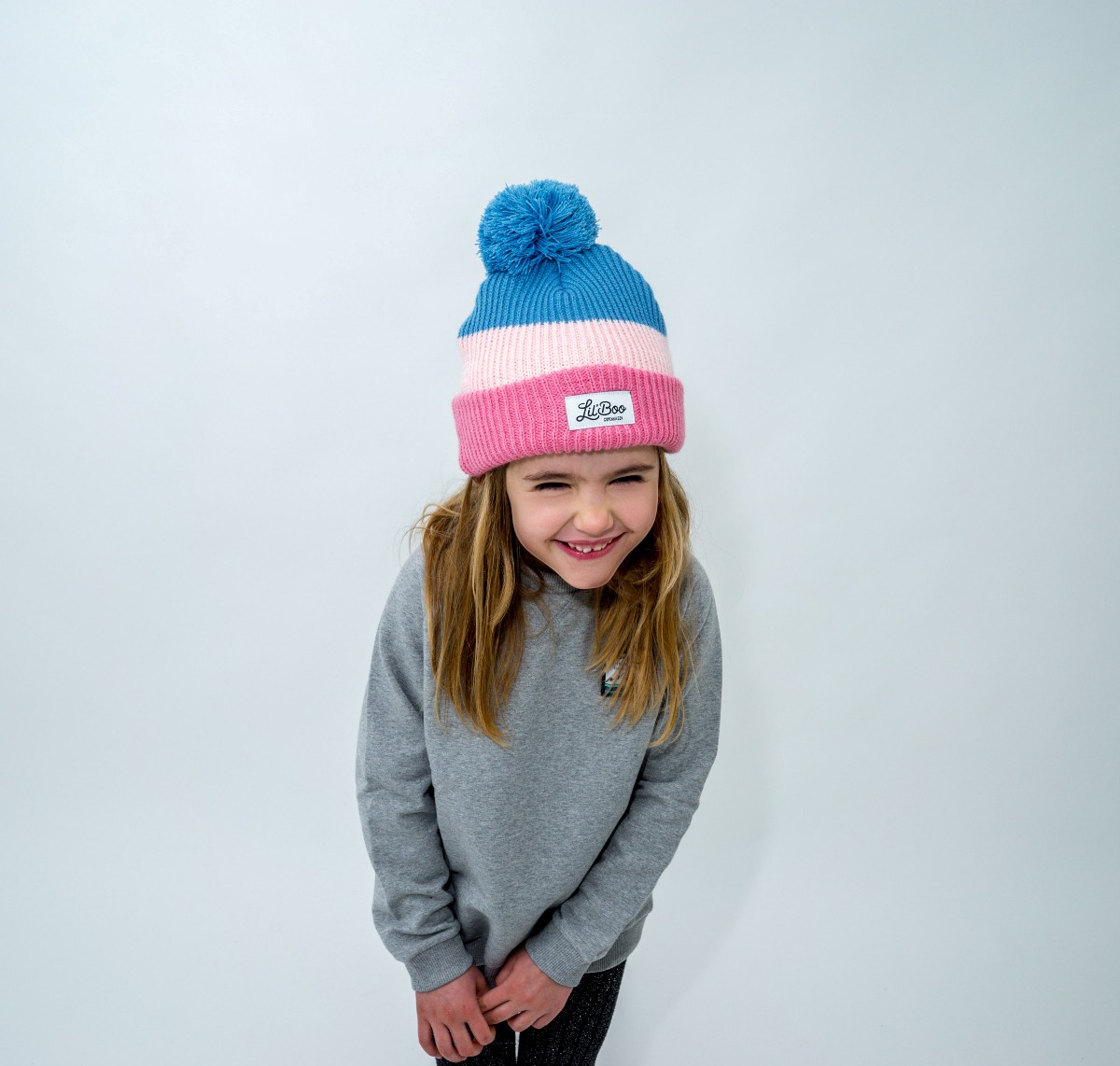 Lil`Boo Rainbow Beanie - Pink/Blue