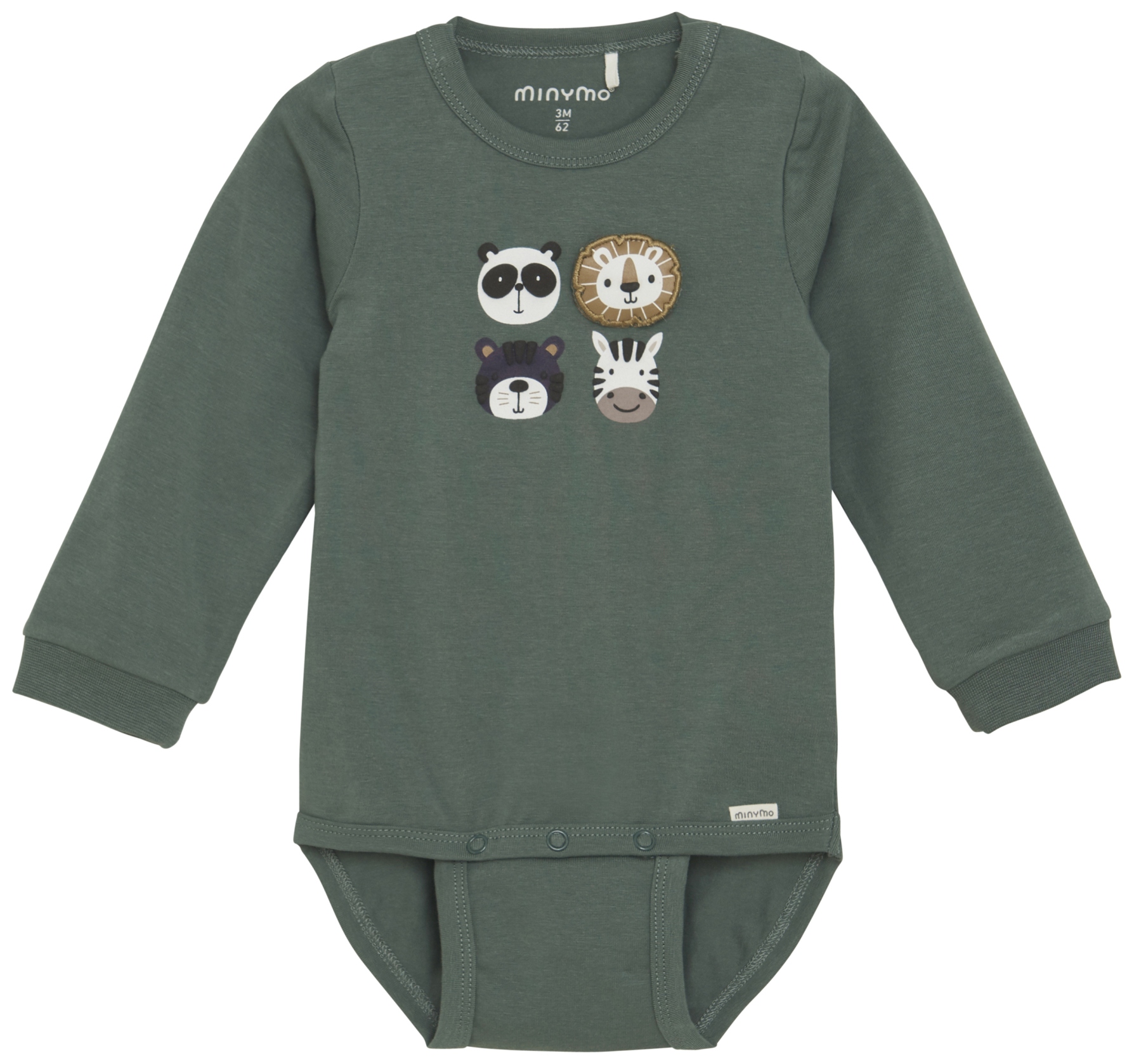 Minymo Baby Body langarm dark forest